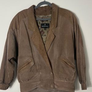 Berman’s Vintage Oversized Tan Leather Jacket